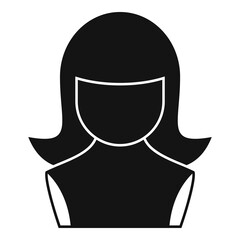 Lady wig icon simple vector. Long hair