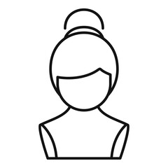 Hairstyle wig icon outline vector. Hair style