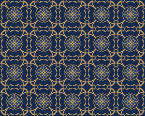 Geometric Seamless Pattern with Tribal Shape. Designed in Ikat, Boho, Aztec, Folk, Motif, Luxury Arabic Style. Ideal for Fabric Garment, Ceramics, Wallpaper. Vector Illustration