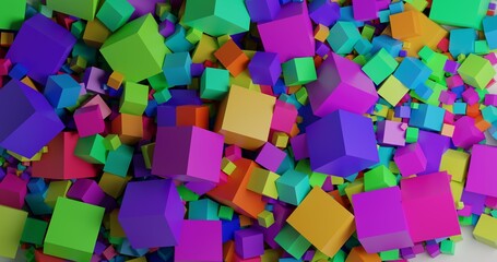 Obraz premium 3d cubes made in blender