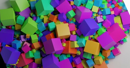 3d cubes made in blender