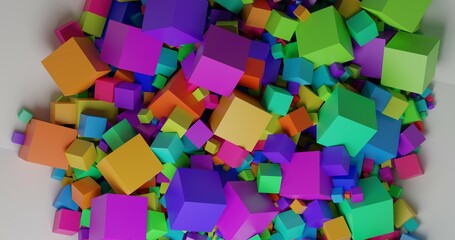 Obraz premium 3d cubes made in blender