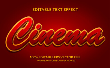 Cinema red text effect