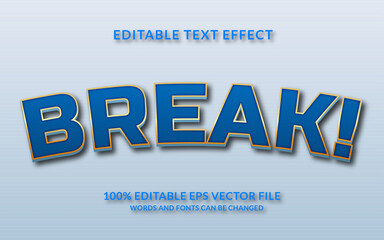 Break Blue text effect