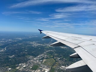 Fototapeta premium view from airplane window
