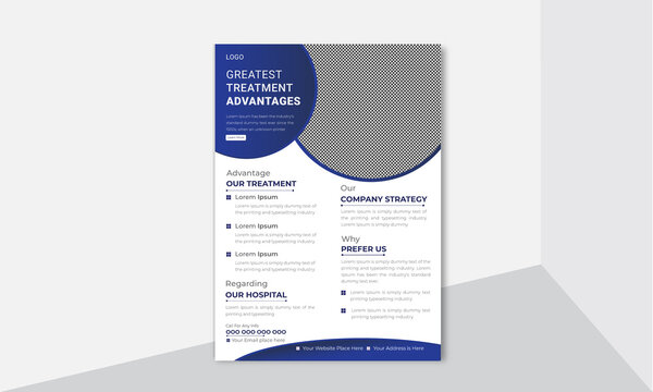 Healthcare flyer, Medical business promotional flyer, brochure cover, Trendy medical banners, posters,