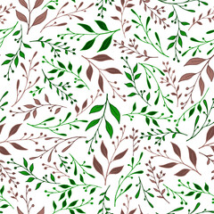 Spring sprouts pattern seamless vector. Tender