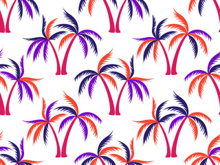 Obraz premium Palm tree minimal seamless pattern vector design.