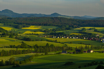 Fototapeta premium Naturpark Hessische Rhön im Frühling
