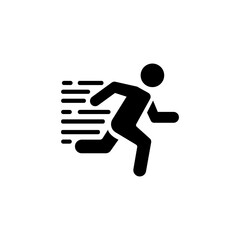 run icon logo vector design template