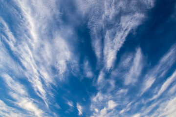 Incredible clouds against the blue sky.