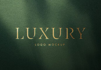 Fototapeta Gold Foil Press Logo Mockup obraz
