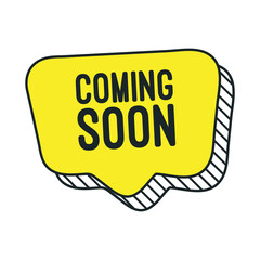 Coming Soon Sign Speech Bubble