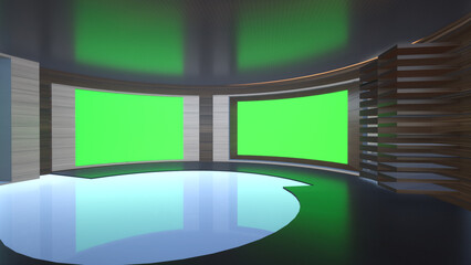 News Studio Set Background