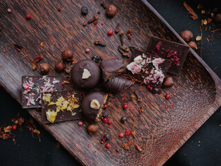 healthy vegan sweets. natural, healthy candies. healthy food. sweets with spices.