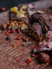 healthy vegan sweets. natural, healthy candies. healthy food. sweets with spices.