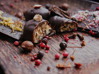 healthy vegan sweets. natural, healthy candies. healthy food. sweets with spices.