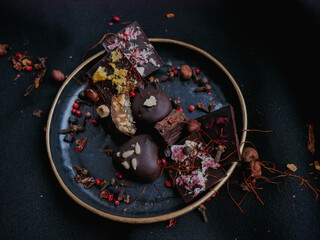 healthy vegan sweets. natural, healthy candies. healthy food. sweets with spices.