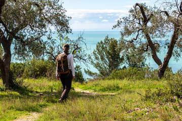 Hiking the famous Nature Trail Mergoli Vignanotica, Gargano Peninsula © imagoDens