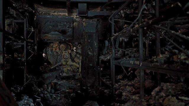 war Ukraine.. destroyed burnt Russian military equipment. missile tanks. Fight independence patriotism. explosions tragedy fear fright.