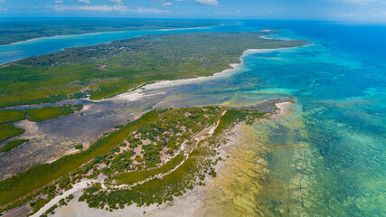 aerial view of the ungujaa kuu, Zanzibar