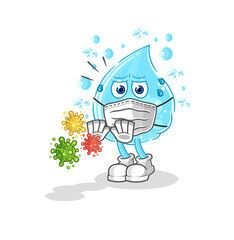 soda water refuse viruses cartoon. cartoon mascot vector