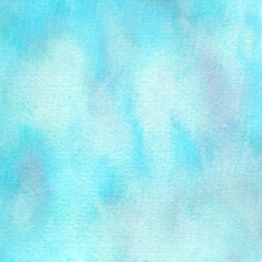 Aqua turquoise abstract watercolor background of bright aqua shades in this design element pattern.