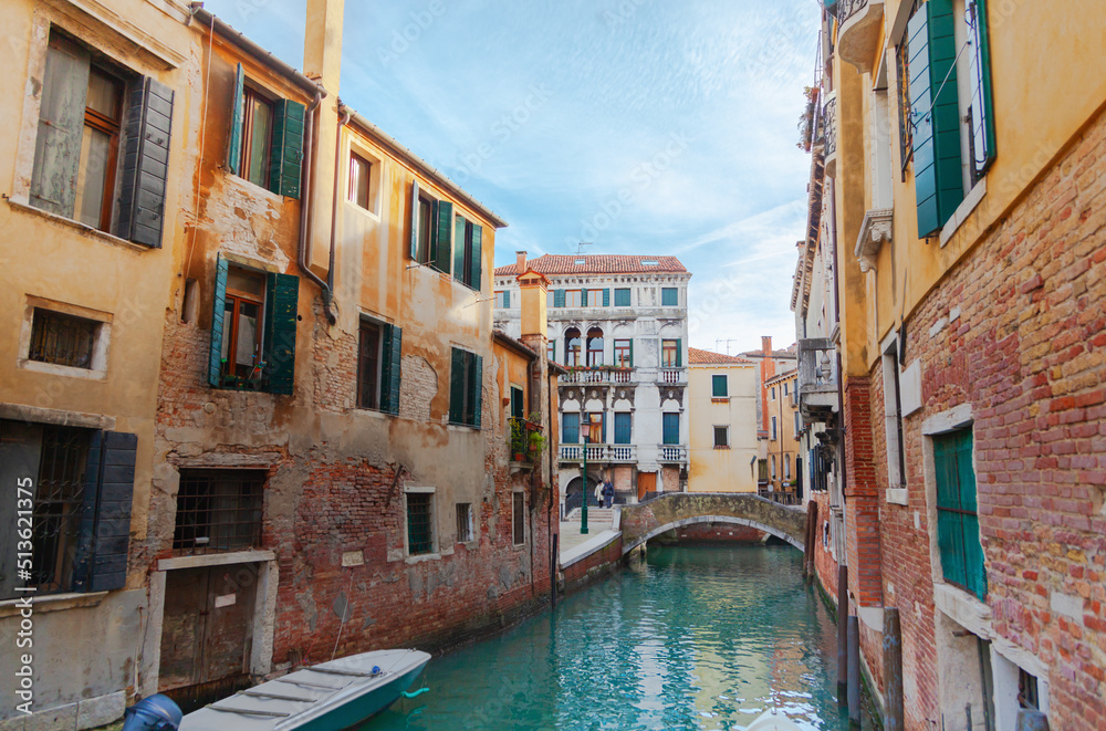 Wall mural canal in venice, italy