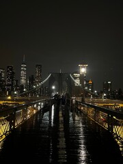 city skyline at night