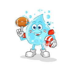 soda water playing rugby character. cartoon mascot vector