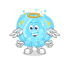 soda water angel with wings vector. cartoon character