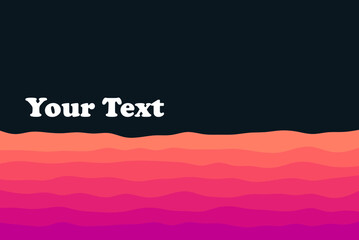 layered lava waves cover background with text