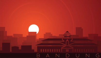 Bandung Low Sun Skyline Scene
