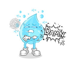 soda water very pissed off illustration. character vector