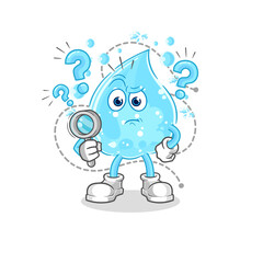 soda water searching illustration. character vector