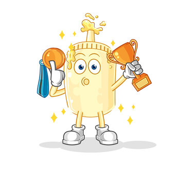 recommend clip art: mayonnaise winner with trophie. cartoon character