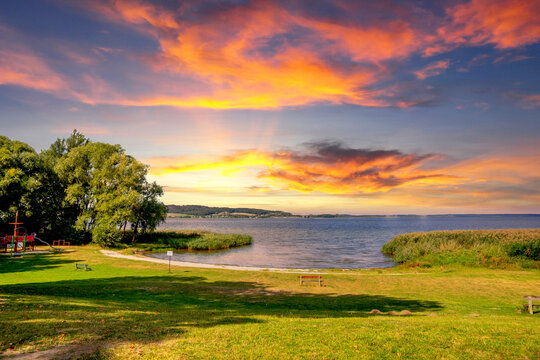 Kummerower See, Mecklenburgische Seenplatte, Deutschland 