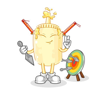 recommend clip art: mayonnaise ninja cartoon. character vector