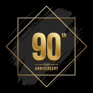 90 Years Anniversary Celebration Vector Template Design Illustration	