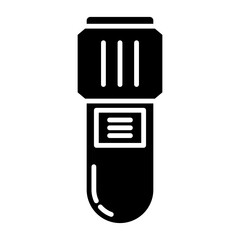 test tube icon on transparent background