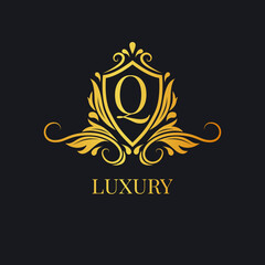 luxury letter template logo.logo for boutique,wedding,hotel,jewelry etc.premium vector design