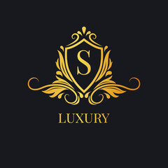 luxury letter template logo.logo for boutique,wedding,hotel,jewelry etc.premium vector design