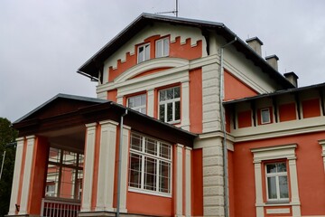 Jaunaluksne manor house aka Beja or Helena palace in Aluksne town, Latvia, now government office of forestry