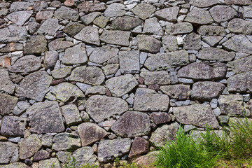 古い石垣の表面の質感