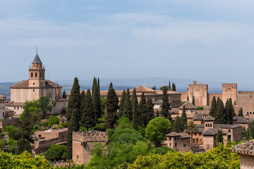 Fototapeta na wymiar Alhambra, Spain: A breathtaking blend of Moorish architecture and Andalusian heritage, showcasing the artistic magnificence of this historical monument