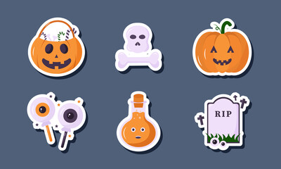 Graveyard Ghost Halloween Sticker Set
