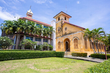 Fototapeta premium old and beautiful church in Trang province Thailand