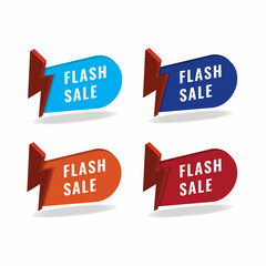 Flash sale banner design vector illustration