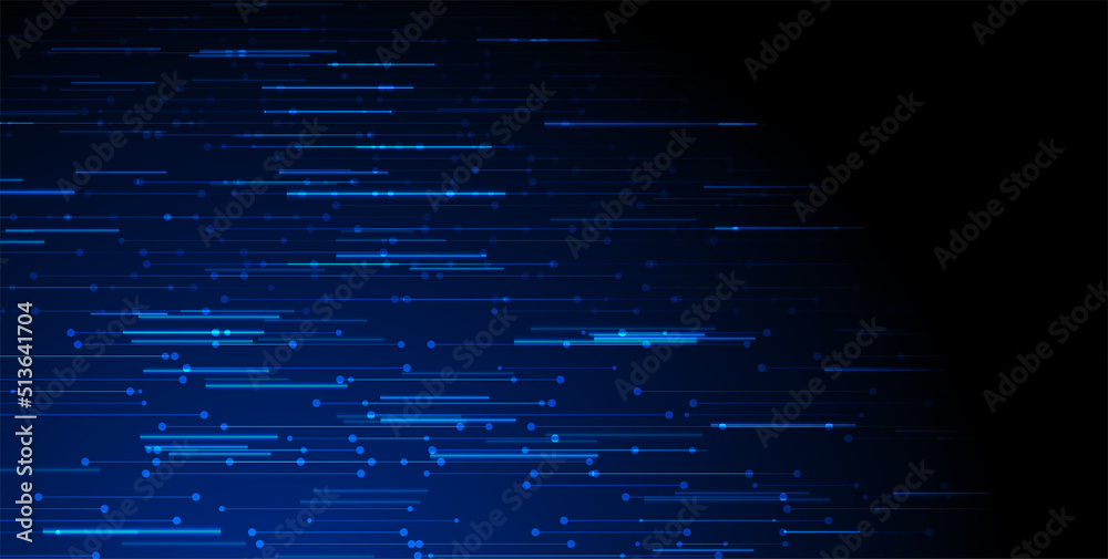 Poster dark blue neon technology connect lines abstract vector background
