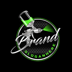 auto paint logo vector illustration